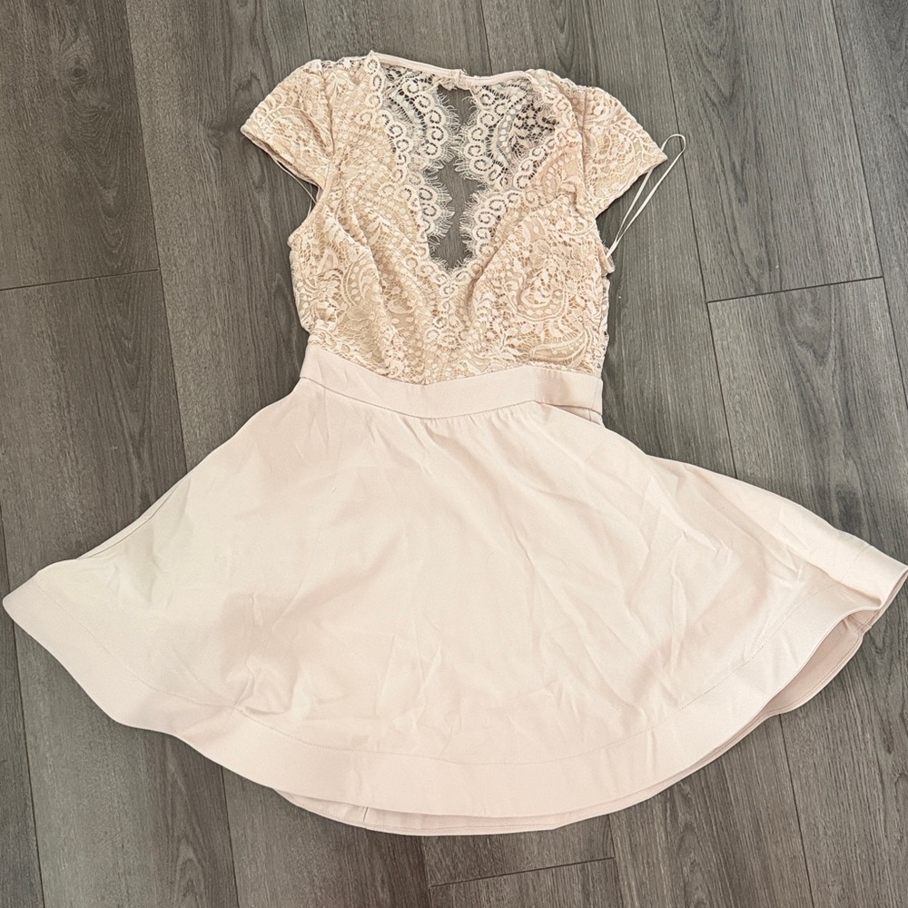 Luxxel Cream Lace Dress